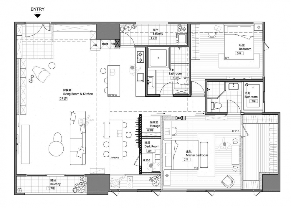План квартиры чертеж