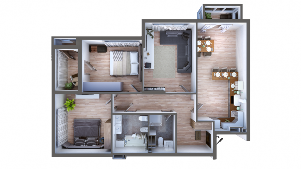 План квартиры для 3d Max