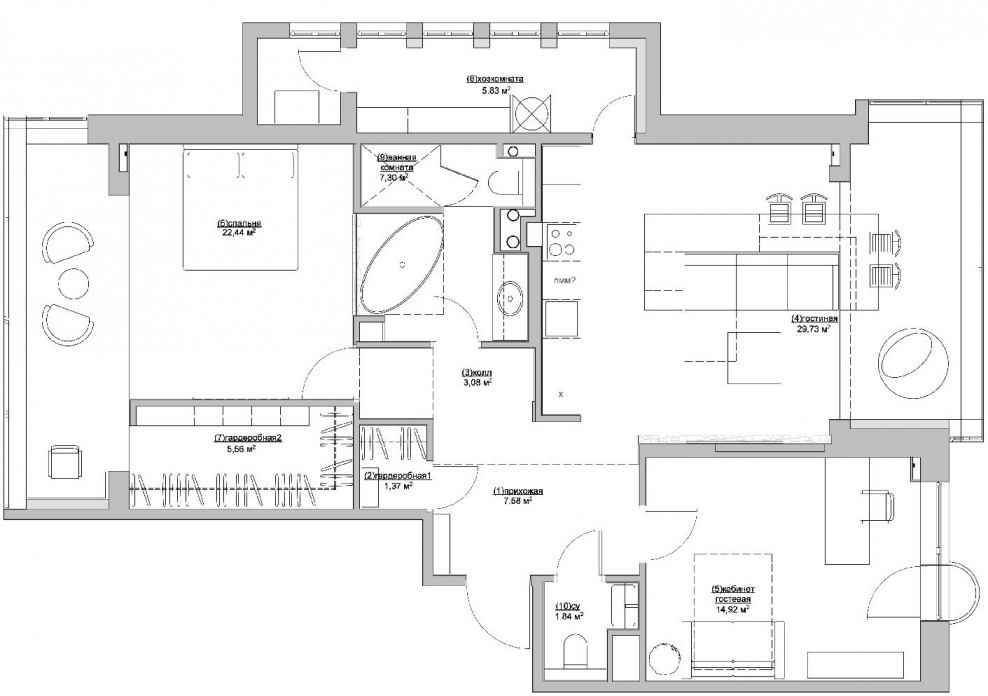 Схема перепланировки сталинских квартир