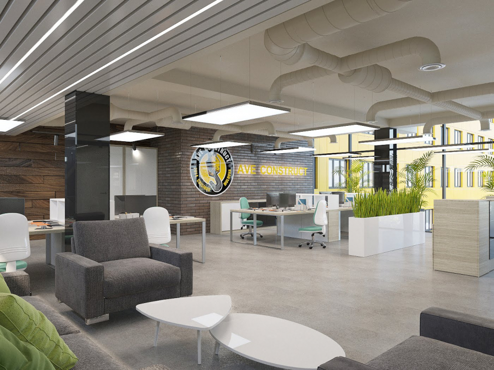 Остров офис продаж с экраном