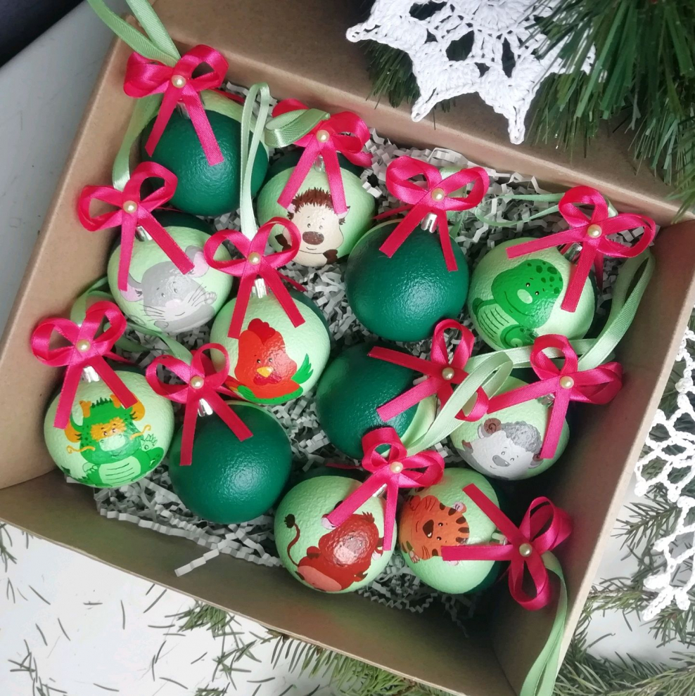 Набор елочных шаров сделай сам