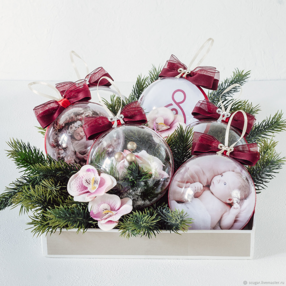 Новогодние шары с фотографией