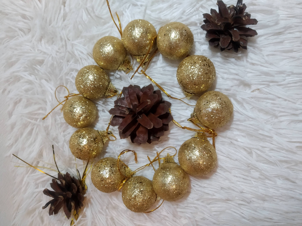 Новогодняя композиция бирюзовая