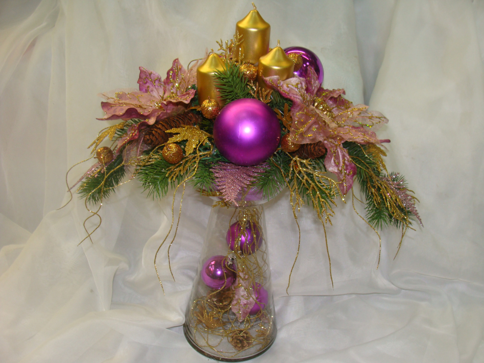 Новогодние композиции из шаров