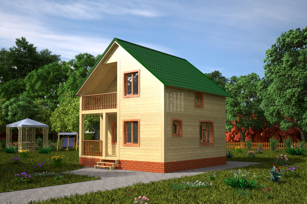 Щитовой дом 6х6