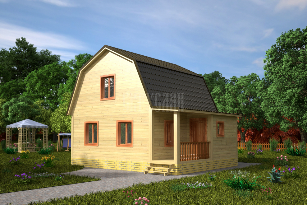 Дачный дом 6 на 8