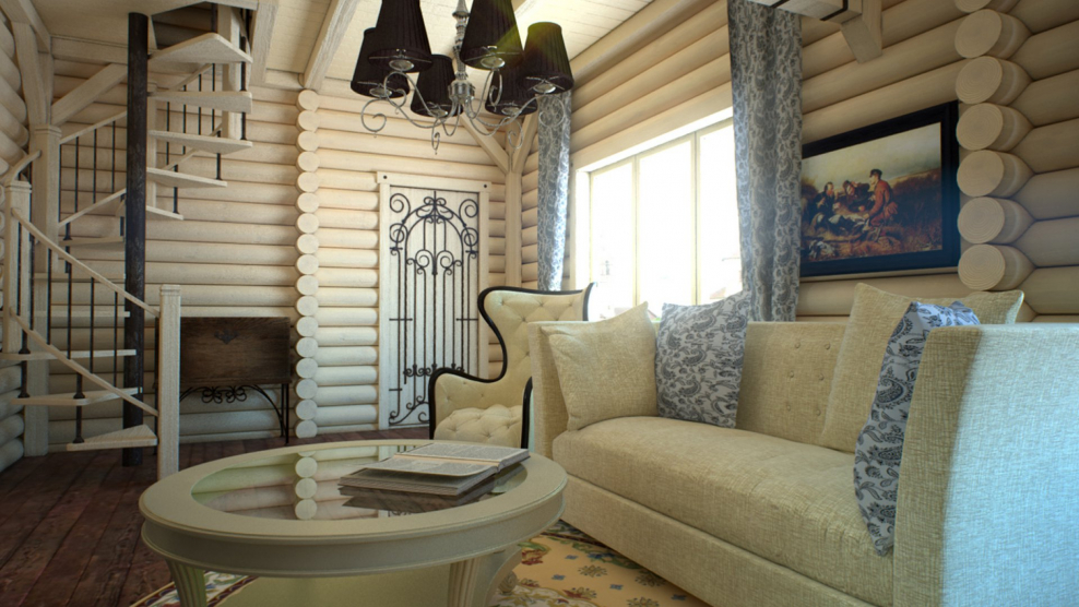 Интерьеры деревянных домов