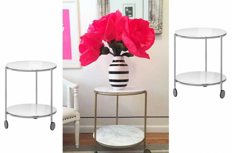 Журнальный столик икеа КЛИНГСБУ белый