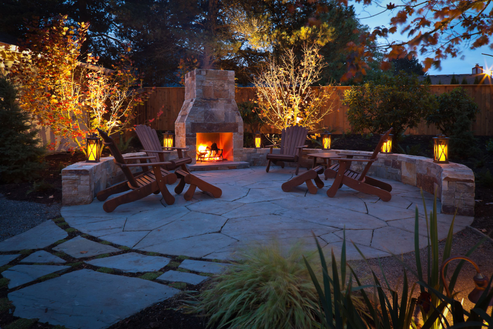 Зона отдыха кострище + мангал на даче