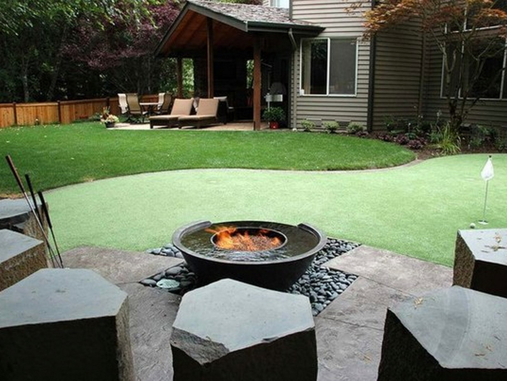 Костровая чаша в ландшафте