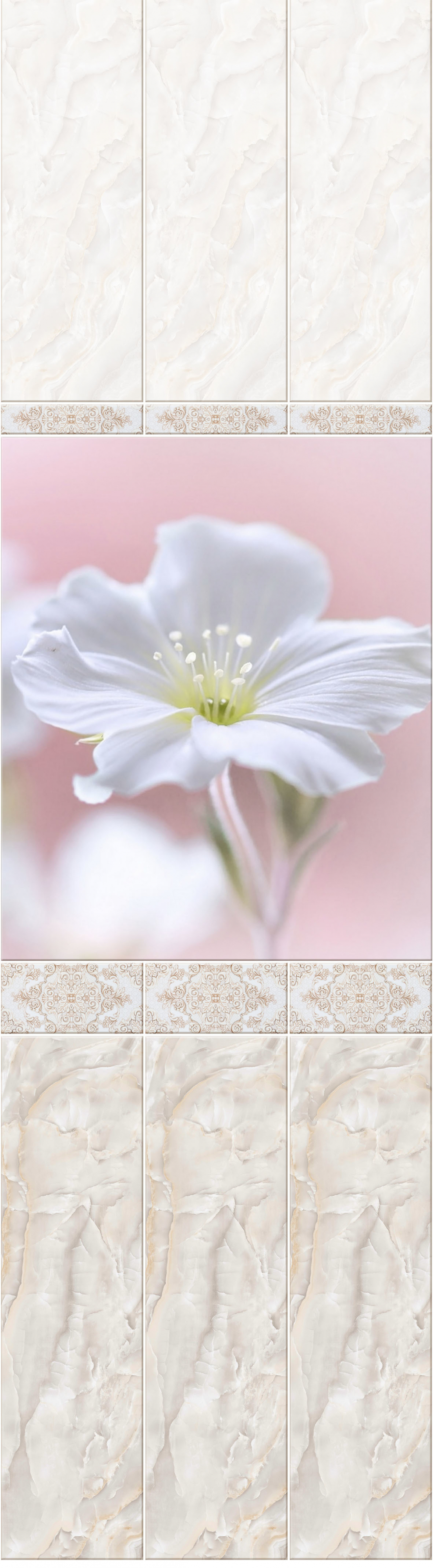 Панель ПВХ муар Магнолия