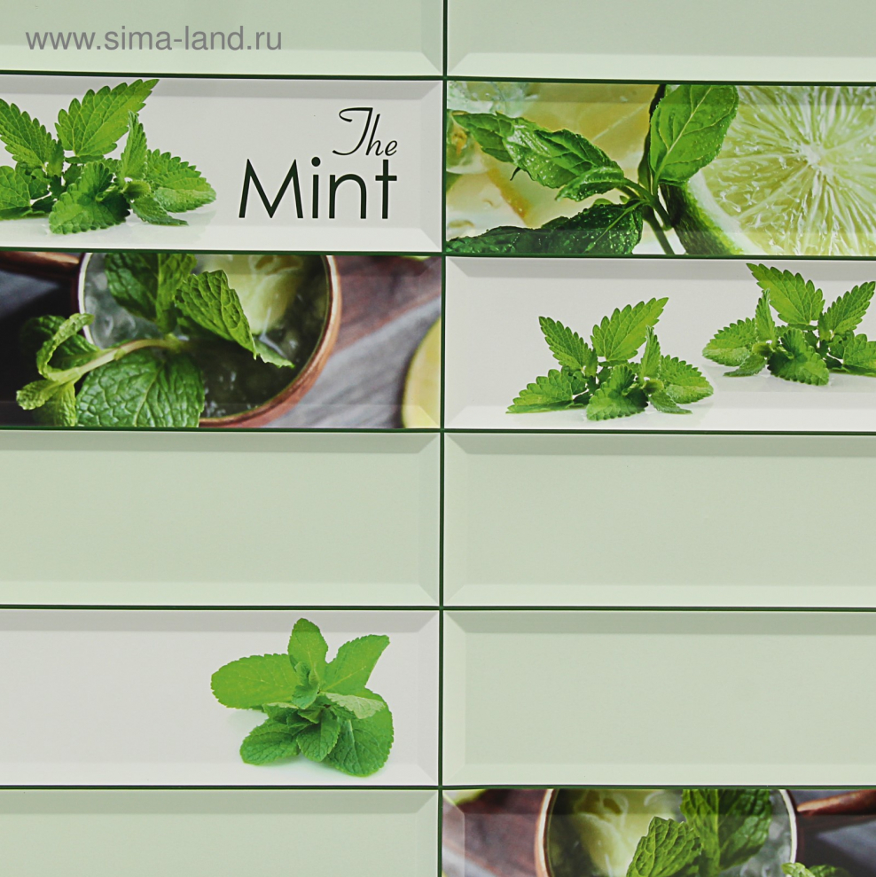 ПВХ-панель Grace плитка мята 955х480х3 мм