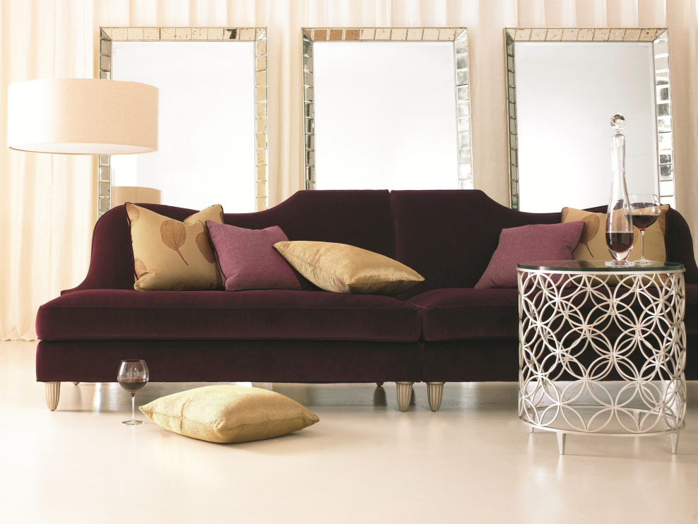 Диван бордово бежевый