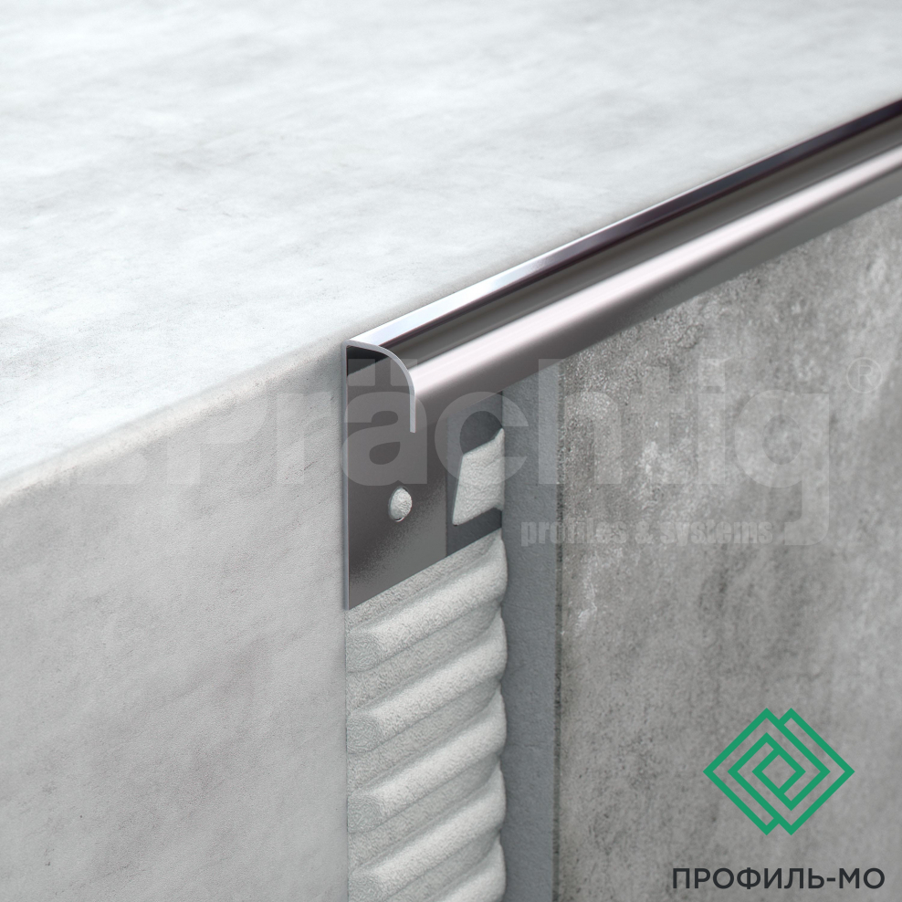 Трим наружный для плитки 100 мм алюминиевый