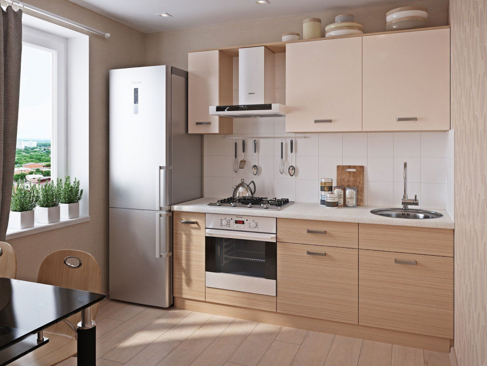 Бежевые кухни