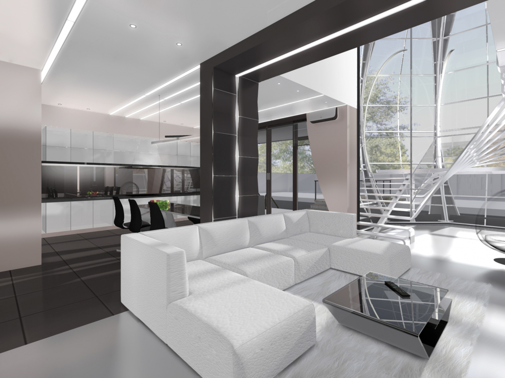 Интерьер в стиле хэйтэк