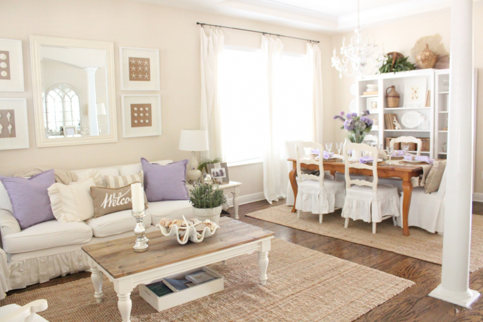 Гостиная в стиле Прованс Лаванда