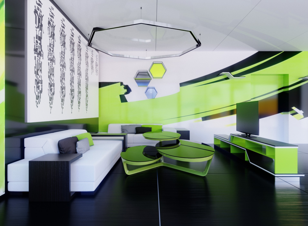 Квартира в стиле Mirrors Edge