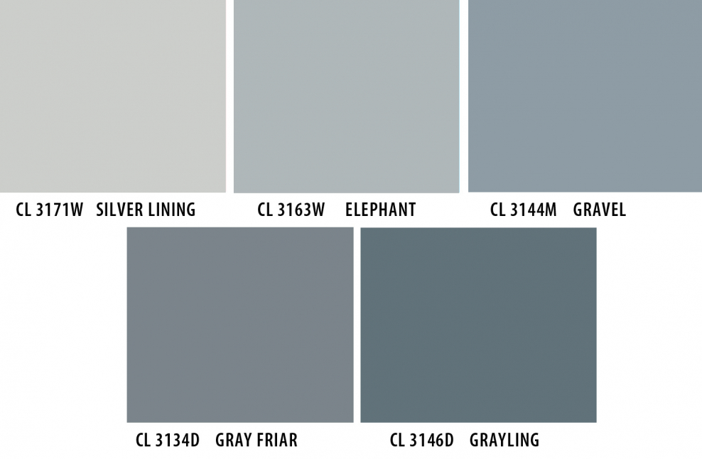 Палитра цветов с серым цветом