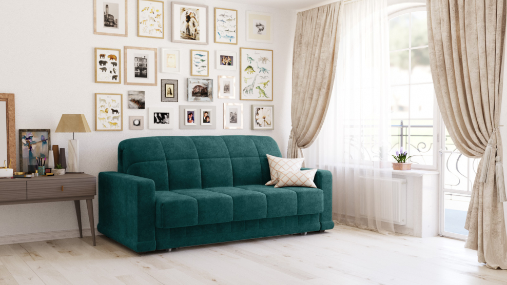 Прямой диван DAYNIGHT Nova Sky Velvet 47