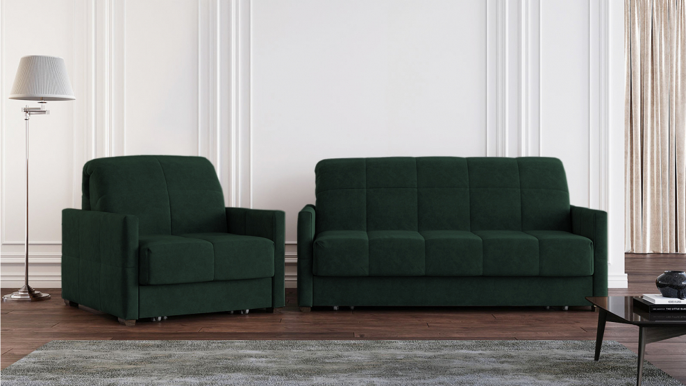 Диван Хадсон лазурит светло серый