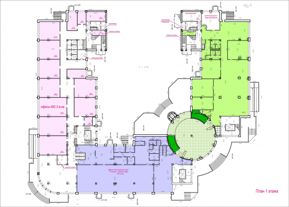 План офисного центра
