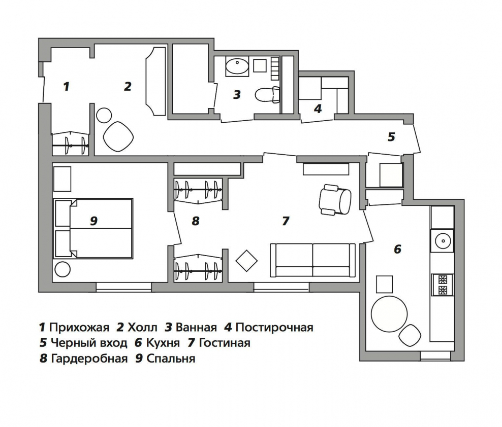Планировкк квартиры с двумя детьми двушка
