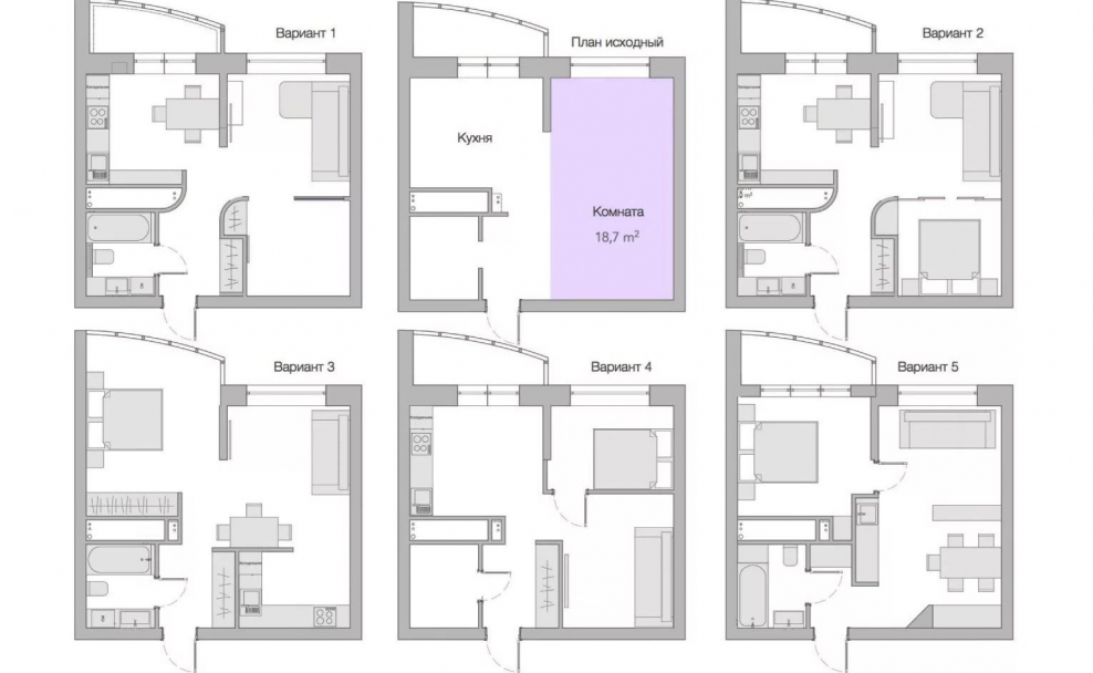 Расстановка мебели жемчужный Каскад