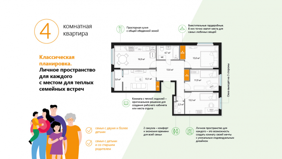 Планировка студии 30 кв.м с двумя окнами