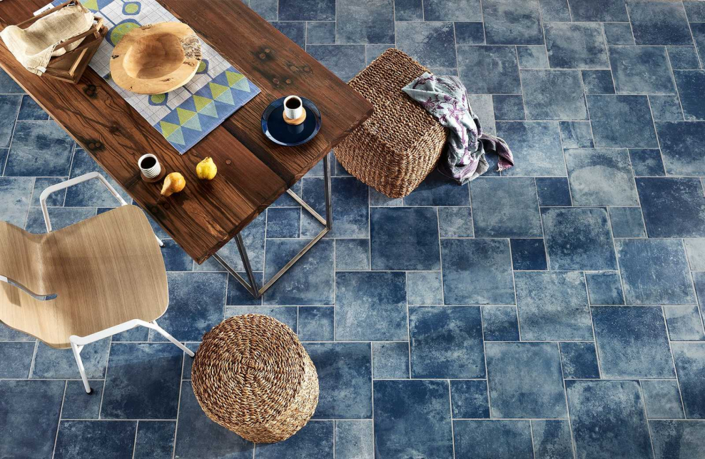 Плитка напольная Тераццо 30*30 синий