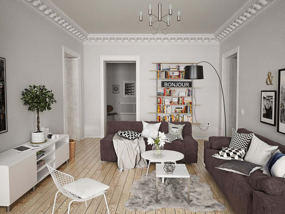 Скандинавский стиль освещение в квартире