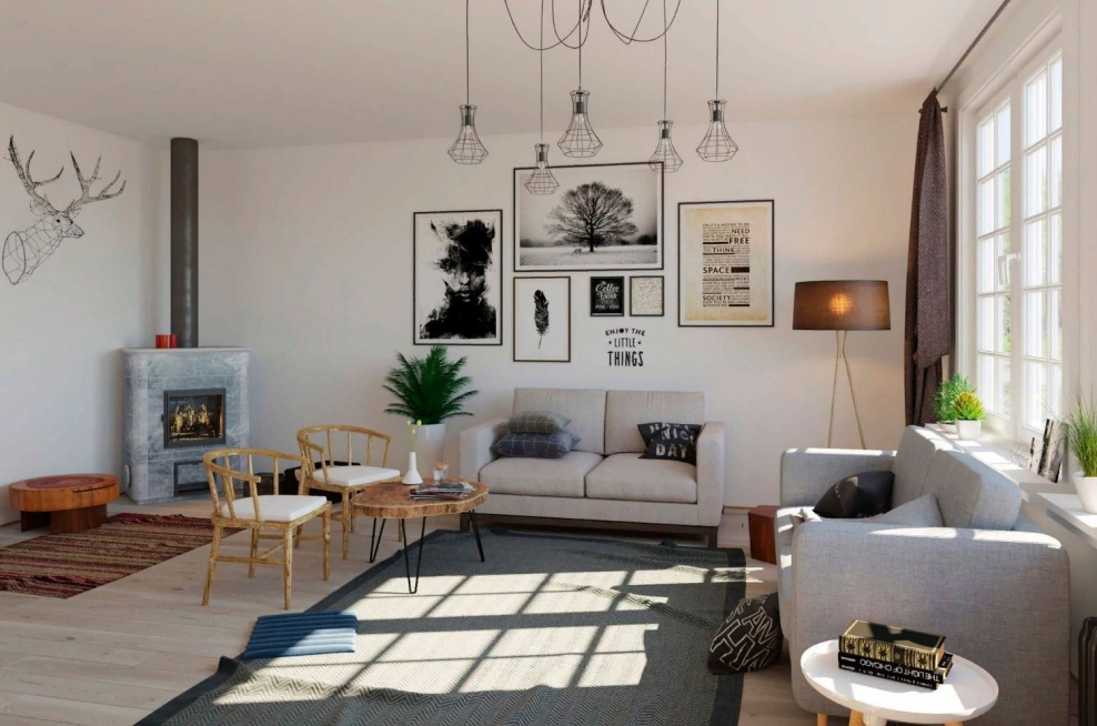 Отделка стен в скандинавском стиле