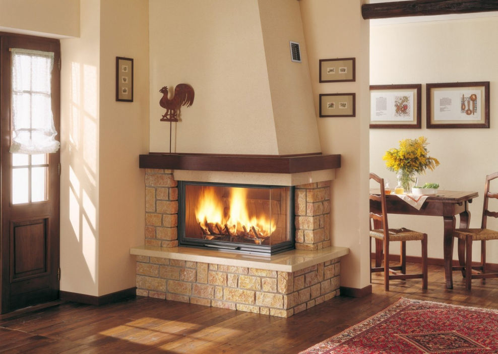 Дровяной камин шириной 1200