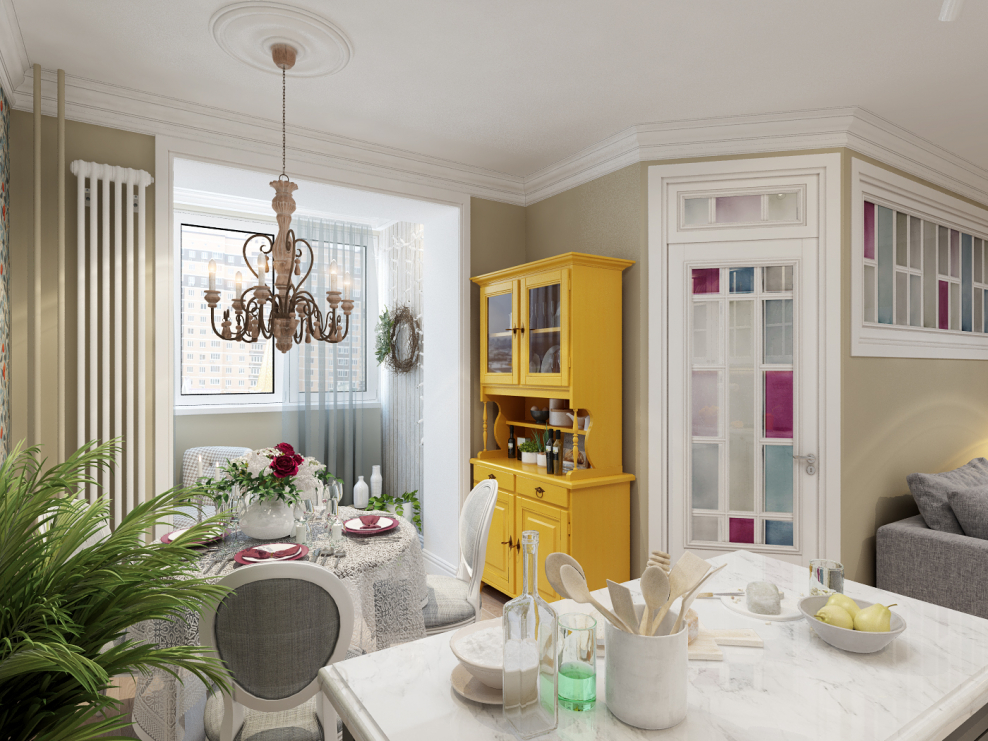 Солнечный интерьер в квартире Прованс