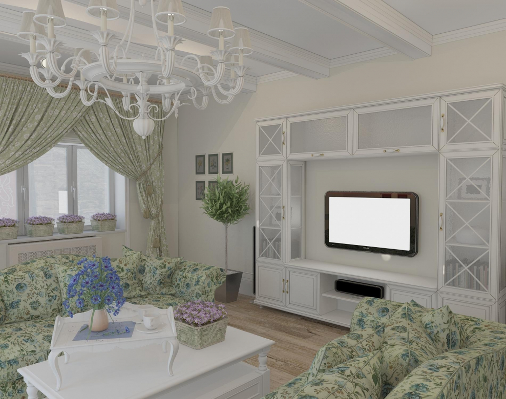 Гостиная в стиле Прованс