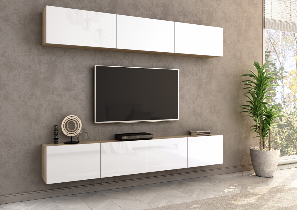 Тумба Империал Йорк 2д1ящ белый жемчуг/белый глянец