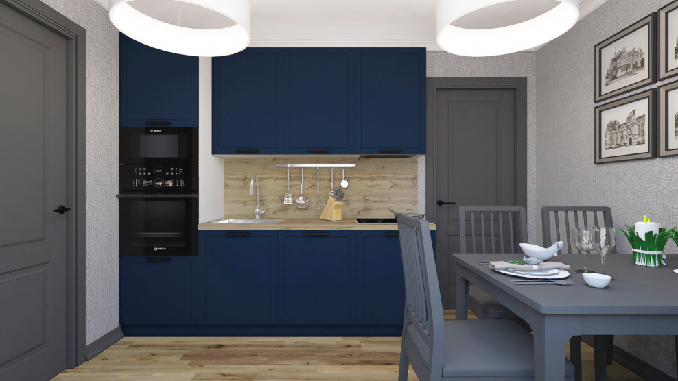 Модульная кухня Монс индиго