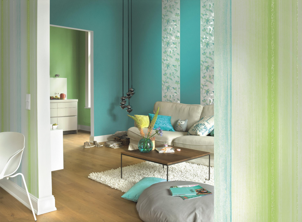 Сочетание мятного цвета в интерьере
