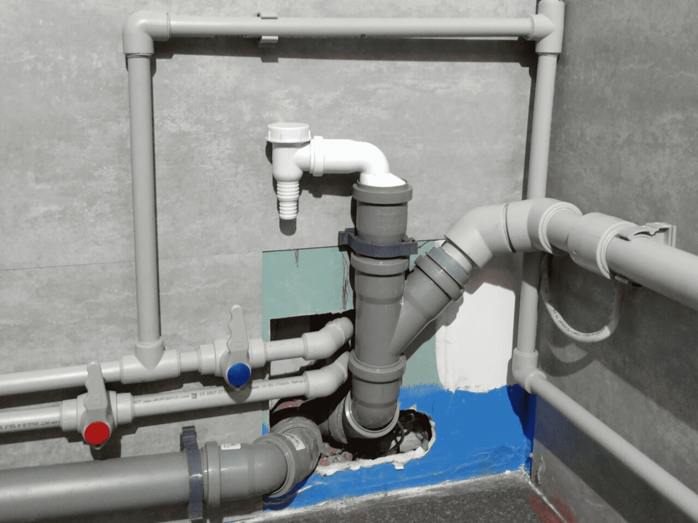 Монтаж канализации в ванной