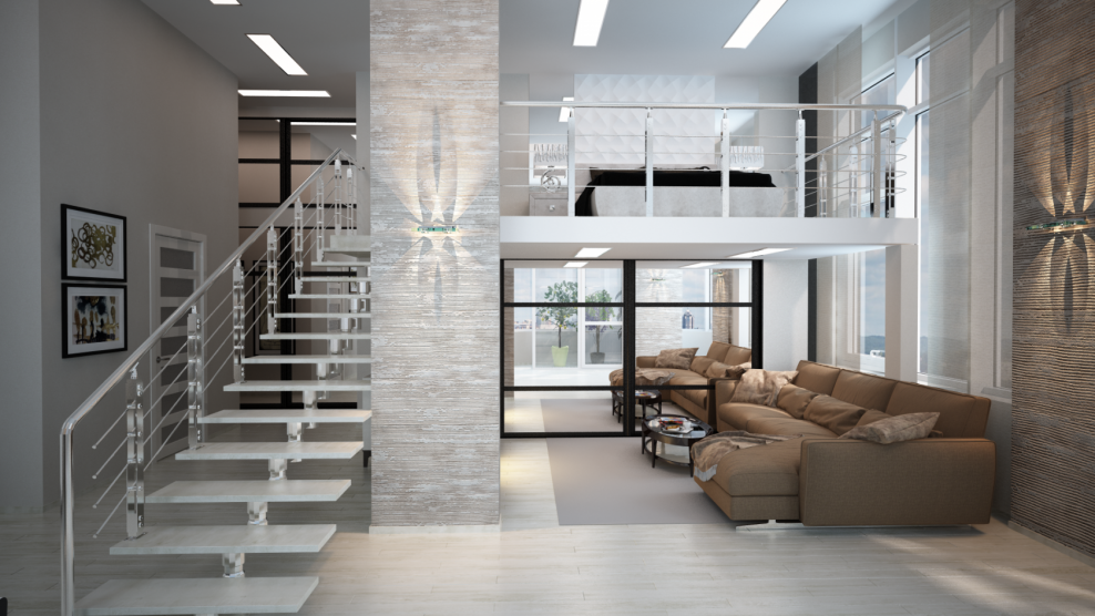 Двухэтажная квартира в стиле Минимализм