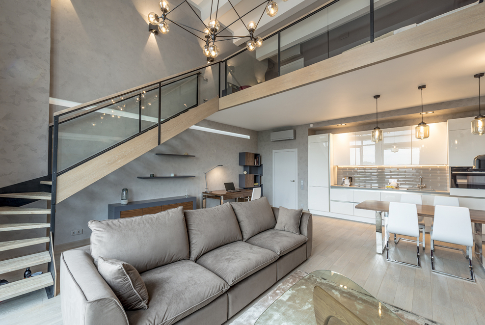 Интерьер двухэтажной квартиры