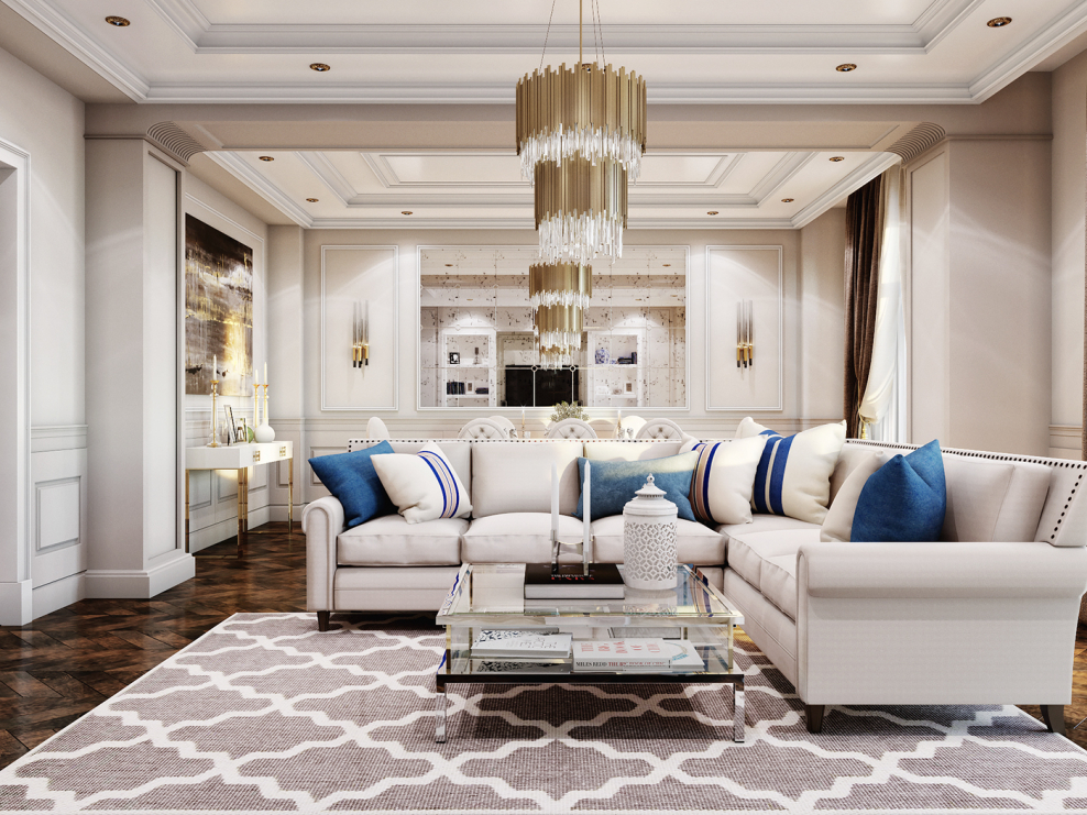 Элитные ковры в неоклассических интерьерах