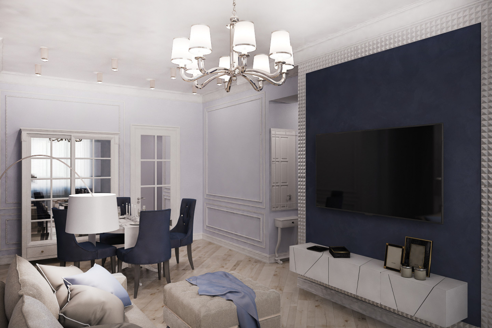 Неоклассика в интерьере квартиры 50 кв.м