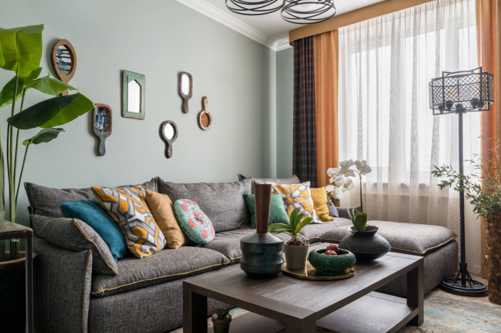 Кухня гостиная Фьюжн