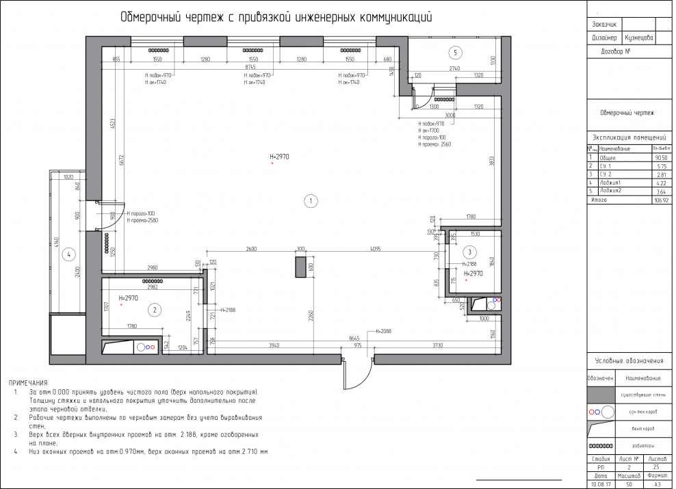 Обмерочные чертежи ГОСТ