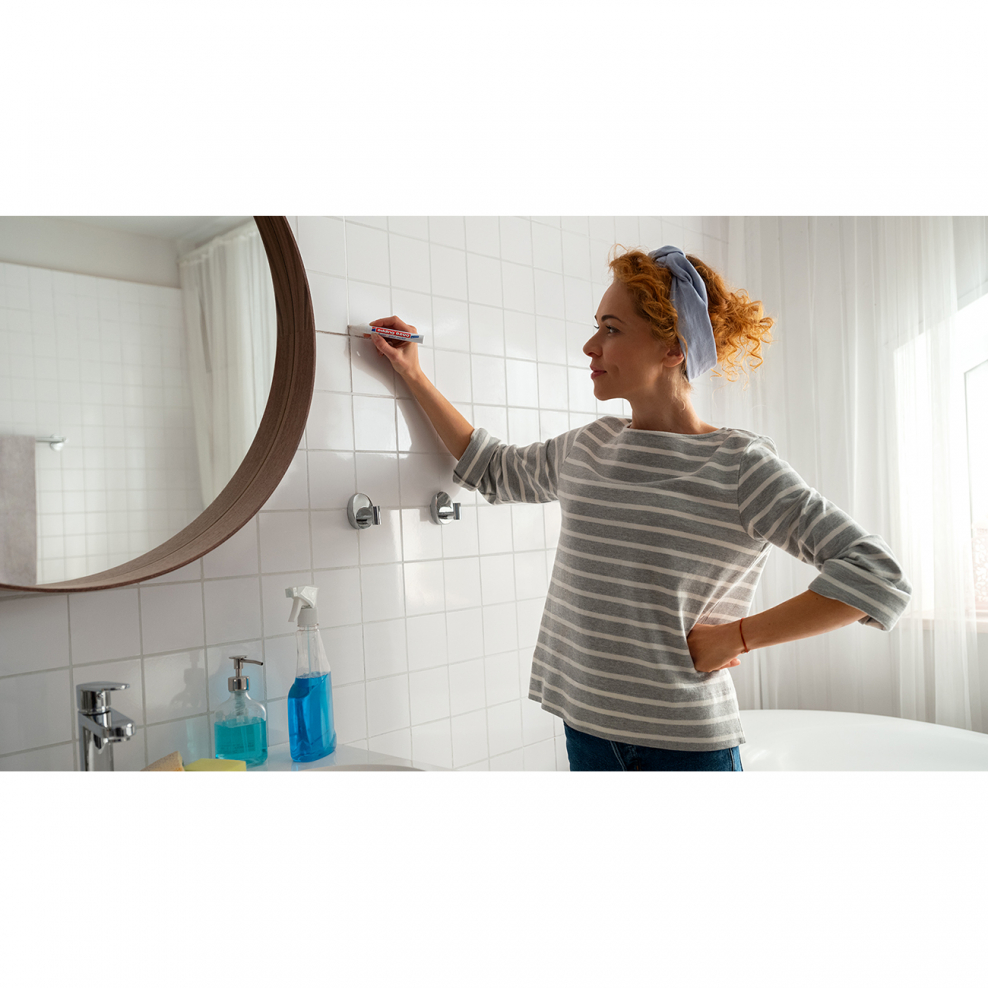 Щетка для кафельных швов круглая белая