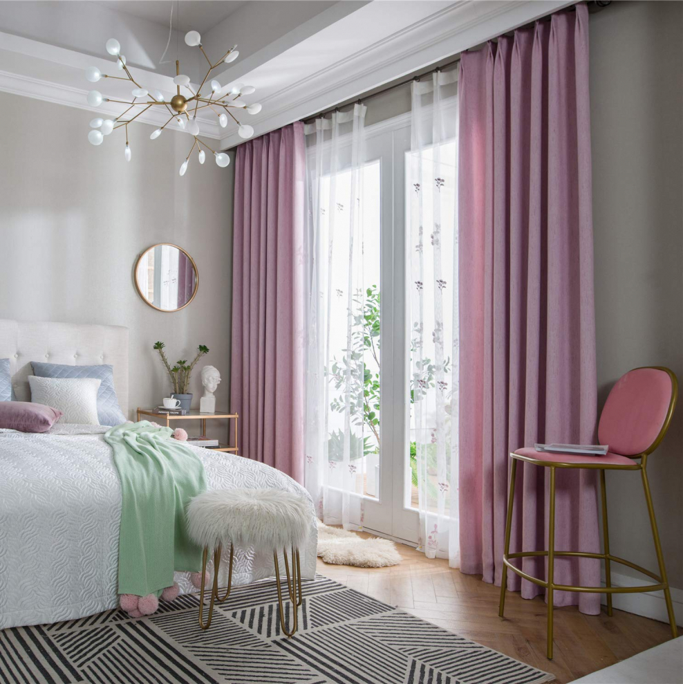 Шторы серо розовое сочетание цветов