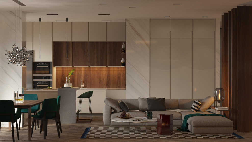 Гостиная в стиле эко Минимализм