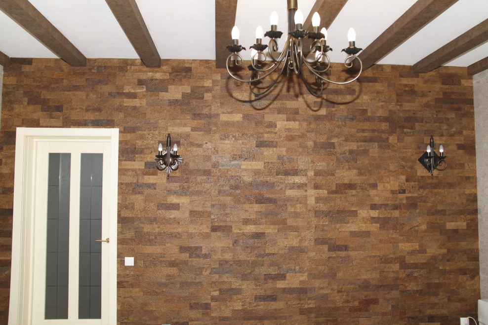 Пробковые стеновые панели для внутренней отделки