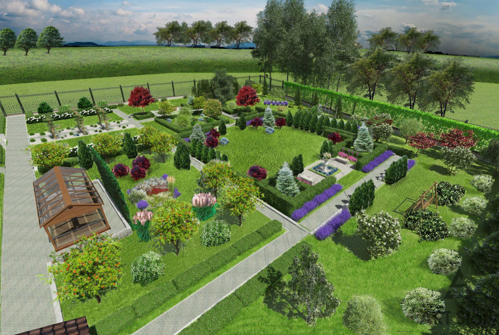 Ландшафт на 10 сотках с огородом